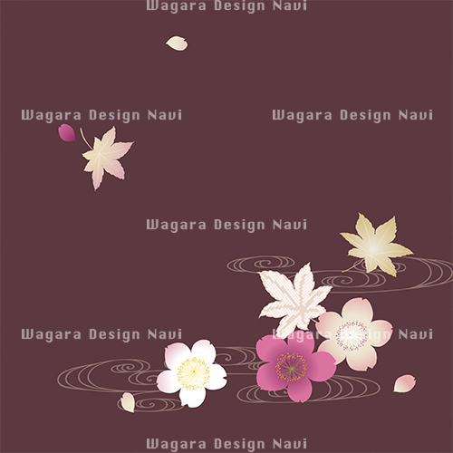 桜 紅葉 観世水 和風デザイン 和柄素材なら Wagara Design Navi