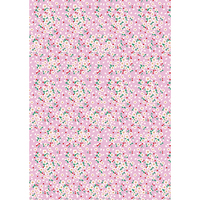 桜とサクランボ・ピンク・タイリングパターン