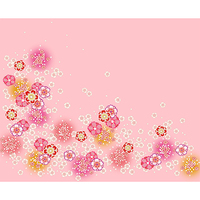 桜吹寄せ散らしピンク