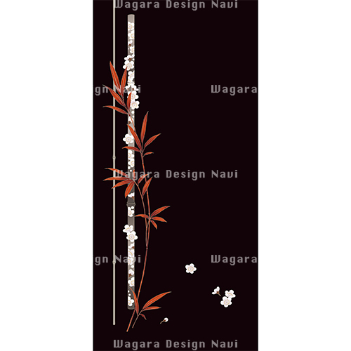 白梅と朱竹