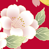 八重桜に鞠・タイリングパターン