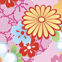 可愛い桜と菊・タイリングパターン