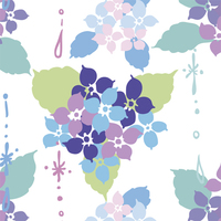 雨の紫陽花・タイリングパターン