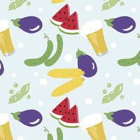 夏野菜とビール・タイリングパターン