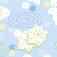 金魚と楓のお干菓子・タイリングパターン