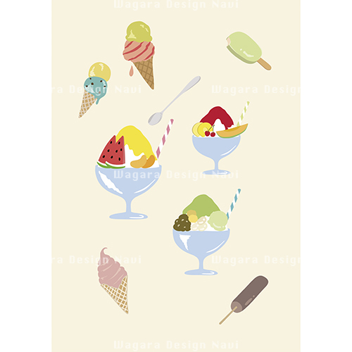 アイスクリームとかき氷・アイコン