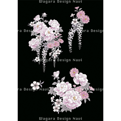 和花 モチーフ 和風デザイン 和柄素材なら Wagara Design Navi