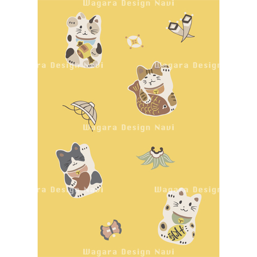 招き猫 パーツ 和風デザイン 和柄素材なら Wagara Design Navi