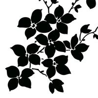 蒲公英 たんぽぽ とヒナソウ シルエット 和風デザイン 和柄素材なら Wagara Design Navi