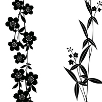 最新花 イラスト シルエット 最高の花の画像
