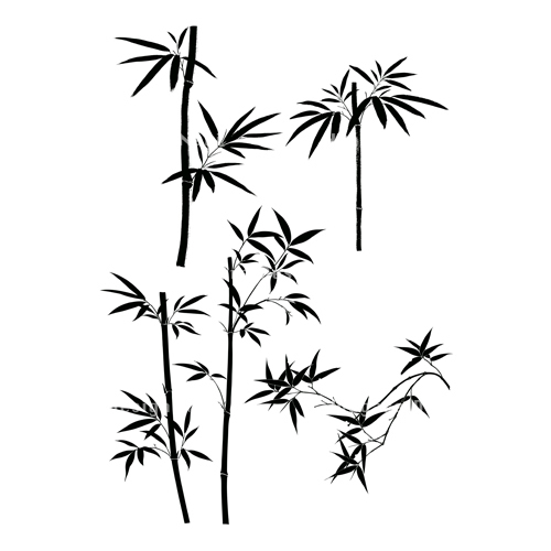 竹と笹 シルエット 和風デザイン 和柄素材なら Wagara Design Navi