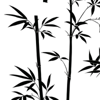 竹と笹・シルエット
