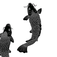 鯉 こい 鯰 なまず 鰻 うなぎ 鮎 あゆ シルエット 和風デザイン 和柄素材なら Wagara Design Navi