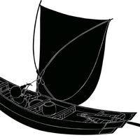 帆掛船(ほかけぶね)・シルエット