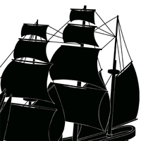 帆船(はんせん)・北前船(きたまえぶね)・シルエット
