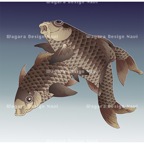 鯉 | 和風デザイン・和柄素材なら Wagara Design Navi