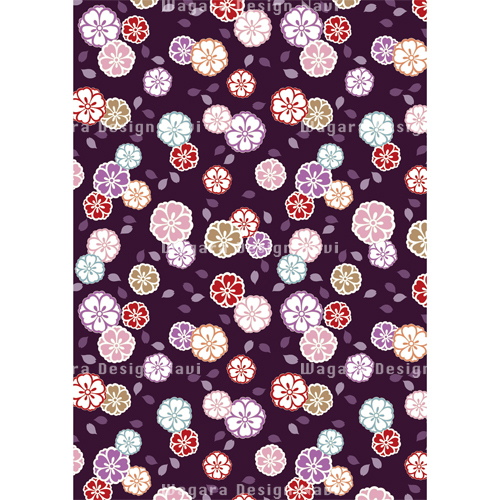 八重桜・タイリングパターン