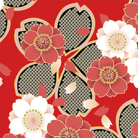 八重桜・タイリングパターン