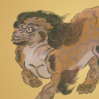 唐獅子2(狩野永徳オマージュ)