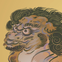 唐獅子2(狩野永徳オマージュ)