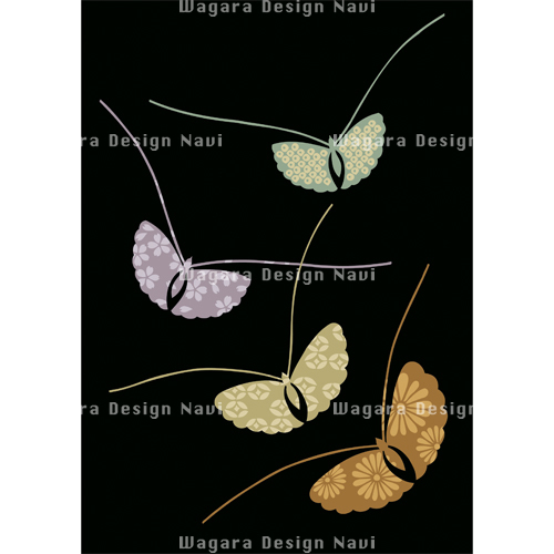 蝶 イラスト 和風デザイン 和柄素材なら Wagara Design Navi