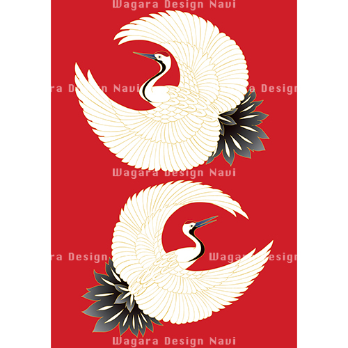 鶴の丸 | 和風デザイン・和柄素材なら Wagara Design Navi